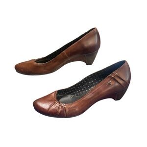 👜 Piccolinos Brown Leather Heels 👠 Size 40 EU‎ (US 9.5)